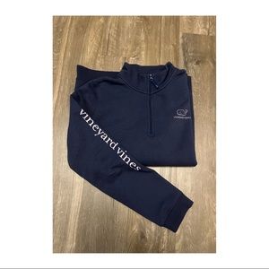 Vineyard Vines Kids Quarter Zip Sweatshirt Navy